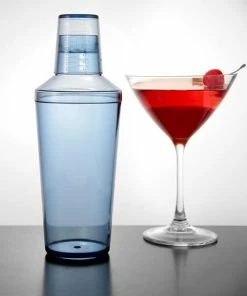 Outlet ⌛ Bars 16oz 3 Piece Plastic Shakers ⭐ -Bars Sales Shop 16oz 3 piece plastic shakers blue main 800x