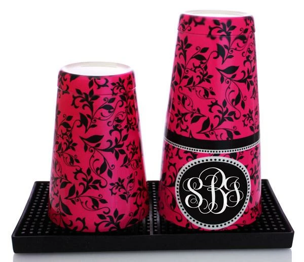 Cheap ๐ Bars Monogram Pink Swirls Cocktail Shaker Tin - 28 Oz Weighted - ADD YOUR NAME โจ 3 Cheap ๐ Bars Monogram Pink Swirls Cocktail Shaker Tin - 28 Oz Weighted - ADD YOUR NAME โจ - Image 3