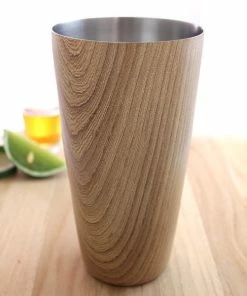 Flash Sale 🥰 Bars Cocktail Shaker Tin With Wood Finish - 28 Ounce 🥰