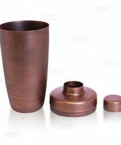 Buy 👏 Bars BarConic® 3 Piece Flat Top Shaker Set - Antique Finish - 28 Oz ✨ -Bars Sales Shop 28oz 3pc cocktail shaker antique finished 800x