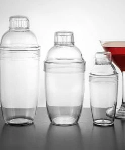 Promo ✨ Bars 3 Piece Clear Plastic Mixing Shakers 🧨