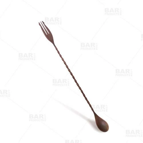 Coupon 🥰 Bars BarConic® Copper Trident Bar Spoons - Brushed Antique Finish - Three Lengths Available ❤️ 4 Coupon 🥰 Bars BarConic® Copper Trident Bar Spoons - Brushed Antique Finish - Three Lengths Available ❤️ - Image 4
