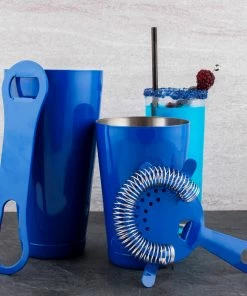 Best deal 👏 Bars 4 Piece Bar Set With V-Rod® - Signal Blue 🔔 -Bars Sales Shop 4pbs signalblue scene2 800x