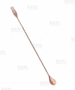 Buy 🥰 Bars BarConic® Copper Bar Spoons - Trident /Fork Tip - Three Lengths Available ❤️ -Bars Sales Shop 50in long trident copper bar spoon 800x