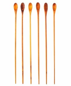 Promo 🌟 Bars 6 Pack - Bali Teak Stirring Spoons 😍