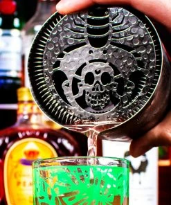 New ✨ Bars Stainless Steel - BarConic® Scorpion/Skull Strainer 💯 -Bars Sales Shop BarConic scorpion skull scene2 800x