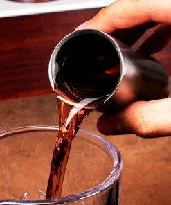 Best Sale 😀 Bars Double Wall Cocktail Jigger - Stainless Steel - 1 & 2 Ounce ❤️ -Bars Sales Shop DOUBLE WALL COCKTAIL JIGGER scene3 800x