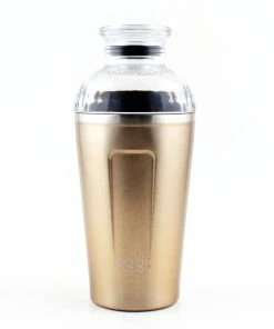 Best Sale 🤩 Bars Double Wall Vacuum Insulated Cocktail Shaker - 17 Ounce - Gold Sparkle ⌛