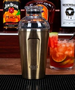 Best Sale 🤩 Bars Double Wall Vacuum Insulated Cocktail Shaker - 17 Ounce - Gold Sparkle ⌛ 5 Best Sale 🤩 Bars Double Wall Vacuum Insulated Cocktail Shaker - 17 Ounce - Gold Sparkle ⌛ -Bars Sales Shop DWV cocktail shaker scene1 800x