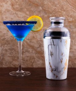 Coupon 🛒 Bars Insulated Cocktail Shaker - Marble - 17 Ounce 👏 -Bars Sales Shop Marble cocktail shaker 1 800x