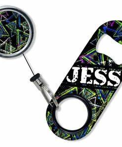 Best reviews of ⌛ Bars Add Your Name - Mini Bottle Opener With Retractable Reel - Abstract Triangles ❤️