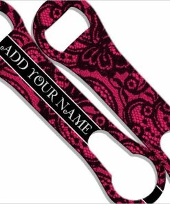 Hot Sale 👍 Bars ADD YOUR NAME V-Rod® Bottle Opener – Sexy Lace 🤩 -Bars Sales Shop add your name lace vrod bottle opener pink 800x
