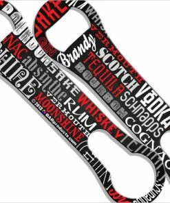 New 🔔 Bars Alcohol Word Collage V-Rod® Bottle Opener 🥰