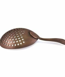 Buy 😉 Bars BarConic® Julep Cocktail Strainer – Antique Finish 😀 -Bars Sales Shop antique finish copper julep strainer back web 500 1 800x