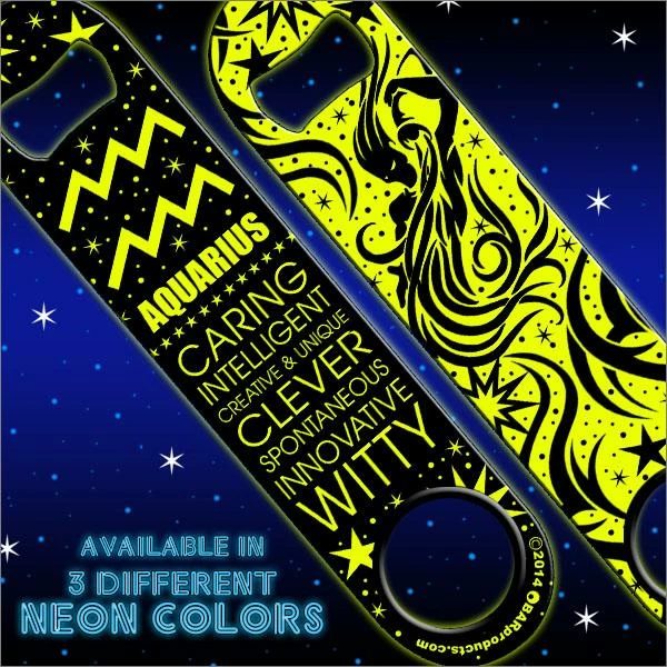Flash Sale ❤️ Bars Kolorcoat™ Zodiac Speed Bottle Opener - NEON - AQUARIUS 🔥 2 Flash Sale ❤️ Bars Kolorcoat™ Zodiac Speed Bottle Opener - NEON - AQUARIUS 🔥 - Image 2