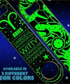 Wholesale 🌟 Bars Zodiac Speed Bottle Opener - NEON ARIES 🎁 -Bars Sales Shop aries neon speed opener green1 800x