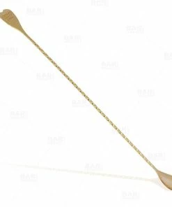 Flash Sale 🔔 Bars BarConic® Bar Spoon With Strainer Tip - Gold Plated - 40cm 👍