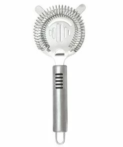 Deals ✨ Bars Barconic® 2 Prong Stainless Steel Handled Cocktail Strainer 🔥 -Bars Sales Shop barconic 2 pring strainer with handle front 800x