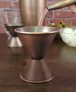 Flash Sale ✨ Bars BarConic® Jigger –Double Sided Antique Finish -.75oz. X 1.25oz. 🥰 -Bars Sales Shop barconic antique finished measure jigger 800x