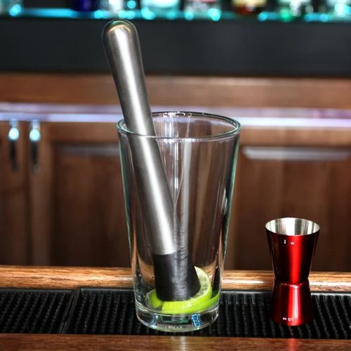 Top 10 😍 Bars BarConic® Thick Stainless Steel W/ Black Tenderized Head Muddler - 8" Long 🛒 2 Top 10 😍 Bars BarConic® Thick Stainless Steel W/ Black Tenderized Head Muddler - 8" Long 🛒 - Image 2