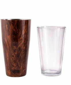 Flash Sale ⌛ Bars BarConic® Wood Grain Look Boston Shaker Set ⭐ -Bars Sales Shop barconic wood shaker 2 2 800x