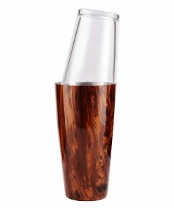 Flash Sale ⌛ Bars BarConic® Wood Grain Look Boston Shaker Set ⭐