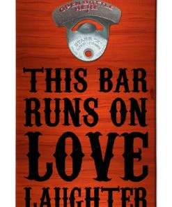 New ❤️ Bars Beer Wooden Bottle Opener With Magnetic Cap Catcher 😍