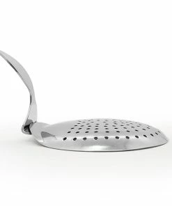 Promo 🌟 Bars BarConic® Julep Strainer - Stainless Steel With Curved Handle ✨ -Bars Sales Shop bent cocktail strainer bs 3 800x