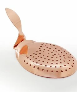 New 🤩 Bars BarConic® Julep Strainer - Copper Plated With Curved Handle 🎁
