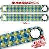 Cheapest 😍 Bars Blue / Yellow Plaid Kolorcoat™ 11" Long COLOSSAL™ Speed Bottle Opener 🥰