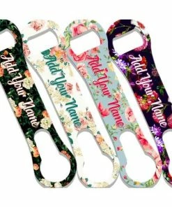 Brand new ⌛ Bars "ADD YOUR NAME" V-ROD® Bottle Opener – Floral Wallpaper – Several Color Options 🧨