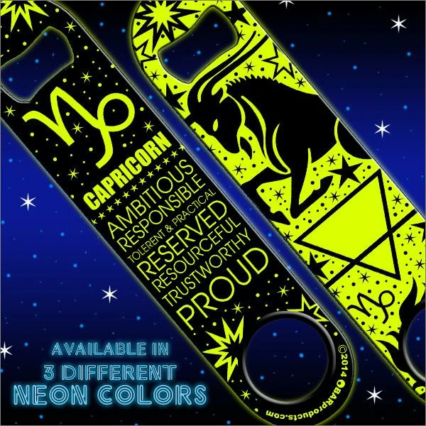 Cheap ❤️ Bars Zodiac Speed Bottle Opener - NEON CAPRICORN ✔️ 2 Cheap ❤️ Bars Zodiac Speed Bottle Opener - NEON CAPRICORN ✔️ - Image 2