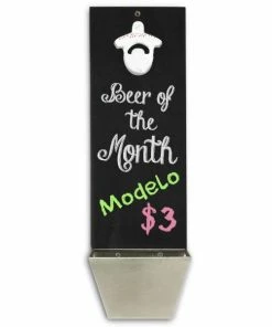 Hot Sale 🤩 Bars Chalkboard Wall Mounted Bottle Opener With Cap Catcher 🎉