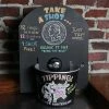 New ✨ Bars Chalkboard Backboard For Tip Bucket - With Bell ✔️