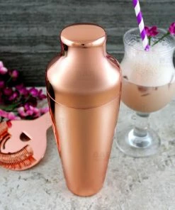 Coupon 👍 Bars Olea™ 2 Piece Cocktail Shaker - Copper Plated Parisian Style - 20 Ounce ⭐ -Bars Sales Shop copper 2p cocktail shaker bpc 4 800x