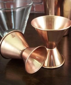 Best Pirce 😉 Bars BarConic® Double Sided Jigger With Copper Plating – 2x1 ⭐ -Bars Sales Shop copper plated double sided measure jiggers 2 800x