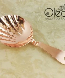 Promo 🛒 Bars Olea™ Shell Julep Cocktail Strainer (Copper Plated) 🧨 -Bars Sales Shop copper plated shell strainer olea bpc 2 800x