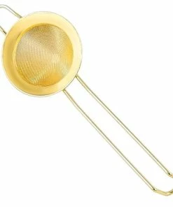 Outlet 🛒 Bars BarConic® Fine Mesh Strainer - Gold Plated 🎁