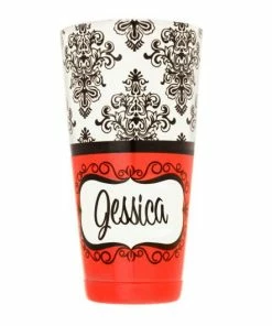 Top 10 💯 Bars Damask Patterns Printed Cocktail Shaker Tin - 28 Oz Weighted - ADD YOUR NAME 😍 -Bars Sales Shop custom damask cocktail shaker coral name up 800x