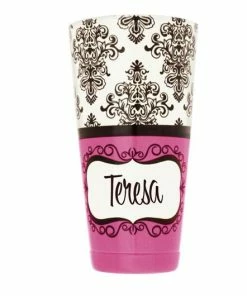 Top 10 💯 Bars Damask Patterns Printed Cocktail Shaker Tin - 28 Oz Weighted - ADD YOUR NAME 😍 -Bars Sales Shop custom damask cocktail shaker pink name uo 800x