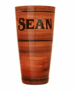 Best Pirce 🎉 Bars Wood Pattern Printed Cocktail Shaker Tin - 28 Oz Weighted - ADD YOUR NAME 🛒