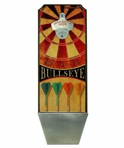 Cheap ⭐ Bars Darts – Wall Mounted Wood Plaque Bottle Opener And Cap Catcher 👏