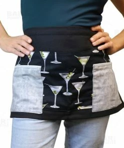 Brand new 😉 Bars Martini Pattern Designer Apron With 5 Compartments 🔥 -Bars Sales Shop designer apron martini pattern bpc 1 800x