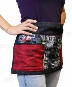 Brand new 👍 Bars Wine Pattern Designer Apron With 5 Compartments 🌟 -Bars Sales Shop designer apron wine pattern bpc 800 800x