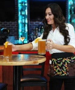 New 🤩 Bars Beer Pattern Designer Apron With 5 Compartments 🥰 -Bars Sales Shop designer beer themed apron waitress 2 bpc 1 800x