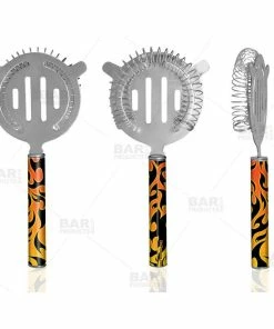 Cheap ๐ Bars Cocktail Strainer - Pipe Handle - Orange Flames ๐ 3 Cheap ๐ Bars Cocktail Strainer - Pipe Handle - Orange Flames ๐ -Bars Sales Shop designer strainer orgflames bpc 800x