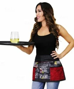 Brand new 👍 Bars Wine Pattern Designer Apron With 5 Compartments 🌟 -Bars Sales Shop designer wine apron main 2 bpc 1 800x