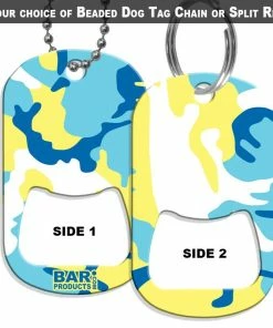 Best reviews of 🌟 Bars 🐕 Dog Tag Bottle Opener - Blue / Yellow Camo ⌛