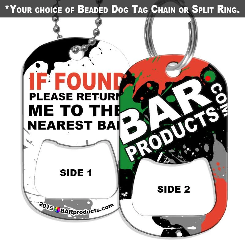 Best Sale 😉 Bars 🐶 Dog Tag Bottle Opener - BPC Promo - If Found 🥰 1 Best Sale 😉 Bars 🐶 Dog Tag Bottle Opener - BPC Promo - If Found 🥰