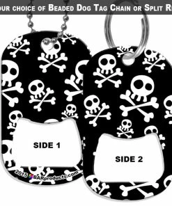Best deal 🔔 Bars 🦮 Dog Tag Bottle Opener - Cute Skulls - Black And White 😀